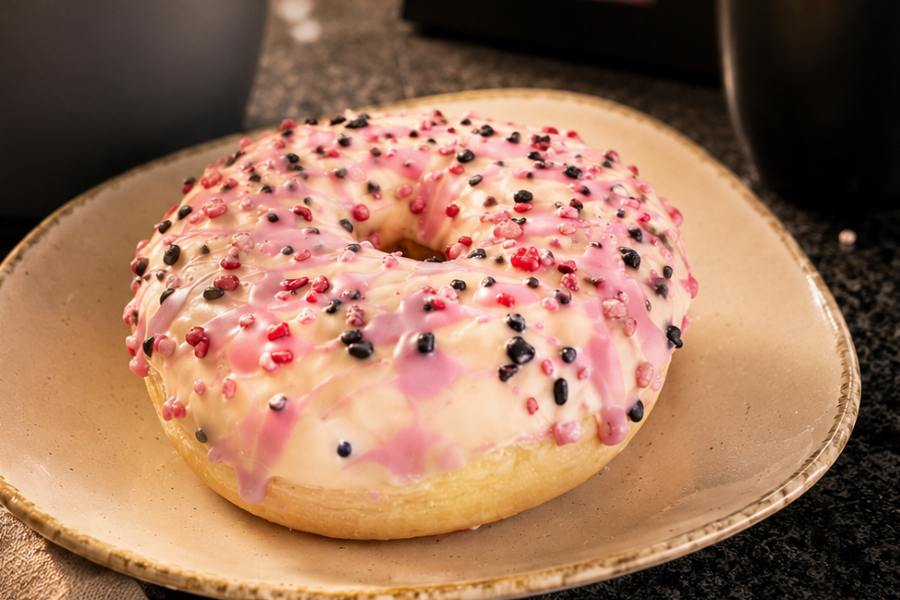 Blaubeer Cheesecake Donut